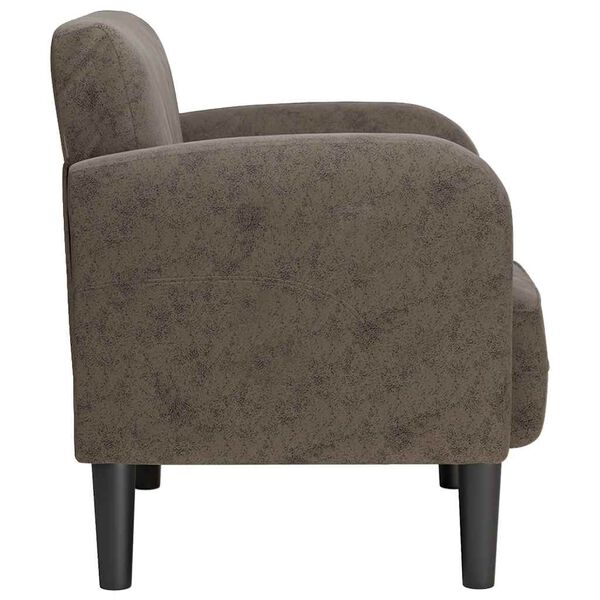 vidaXL Chaise de canapé avec accoudoirs gris foncé 54 cm similicuir