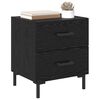 vidaXL Cabinet de chevet avec tiroir Ch&ecirc;ne noir 40 x 35 x 47,5 cm