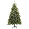 vidaXL Sapin de No&euml;l artificiel avec branches pliables et c&ocirc;nes 240 cm