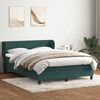 vidaXL Sommier &agrave; lattes de lit et matelas vert fonc&eacute; 140x210cm velours