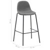 vidaXL Ensemble de bar 5 pcs Tissu Taupe