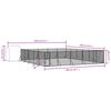 vidaXL Chenil d'extérieur pour chiens avec toit argenté 12x12x2,5 m
