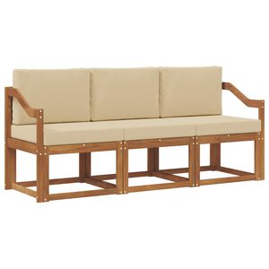 vidaXL Ensemble de canap&eacute;s d'ext&eacute;rieur 3 pc Naturel et Beige