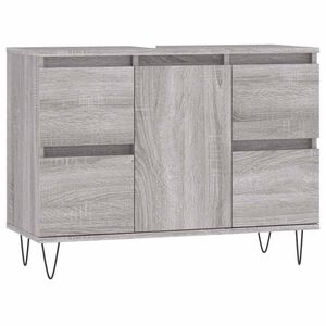 vidaXL Armoire salle de bain sonoma gris 80x33x60 cm bois d'ing&eacute;nierie