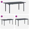 vidaXL Table de patio Anthracite 180 x 80 x 74 cm