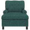 vidaXL Chaise longue avec coussin Vert foncé 91 x 157 x 91 cm tissu