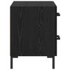 vidaXL Cabinet de chevet avec tiroir Ch&ecirc;ne noir 40 x 35 x 47,5 cm