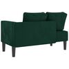 vidaXL Chaise longue avec coussins vert fonc&eacute; velours