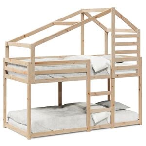 vidaXL Lit superpos&eacute; sans matelas 90x190 cm bois de pin massif