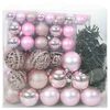 vidaXL Ensemble de Boules de No&euml;l avec 300 LED 120 pcs Rose Plastique