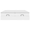 VidaXL Cadre de lit ottoman avec matelas blanc 180x200 cm similicuir