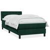 vidaXL Sommier &agrave; lattes de lit et matelas vert fonc&eacute; 80x220 cm velours