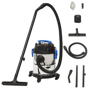 vidaXL Aspirateur sec et humide 1200 W 20 L Argent&eacute;