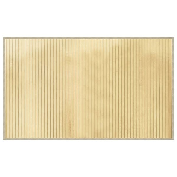 vidaXL Tapis rectangulaire naturel clair 60x100 cm bambou