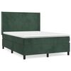 vidaXL Sommier &agrave; lattes de lit et matelas Vert fonc&eacute; 140x190cm Velours