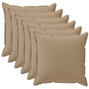 vidaXL Housse de coussin 6 pc HOUTEN Taupe 30 x 30 cm Polyester