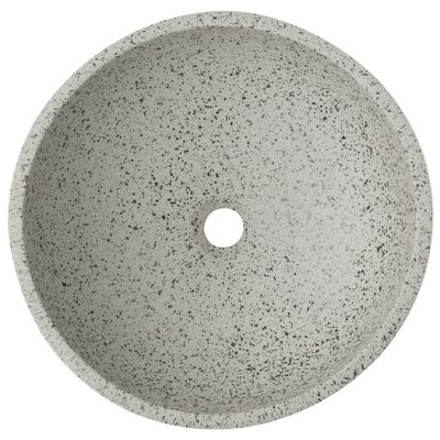 vidaXL Vasque à poser gris rond Φ41x14 cm céramique