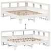 vidaXL Lit biblioth&egrave;que sans matelas blanc 150x200 cm bois pin massif