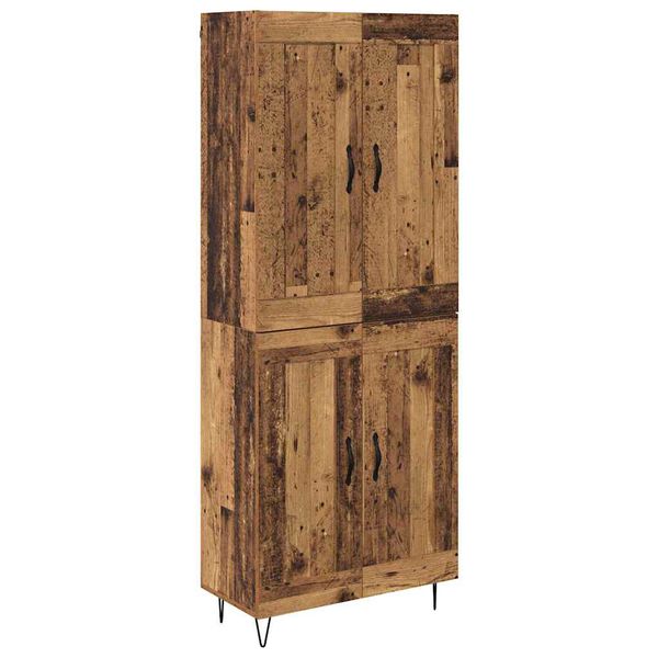 vidaXL Haut Armoire Bois Ancien 69,5 x 34 x 180 cm Bois d'ing&eacute;nierie