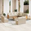 vidaXL Salon de jardin avec coussins 12 pcs beige r&eacute;sine tress&eacute;e
