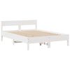 vidaXL Lit biblioth&egrave;que sans matelas blanc 120x190 cm bois pin massif