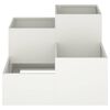 vidaXL Cache-pot de jardin Blanc 80 x 80 x 60 cm Acier