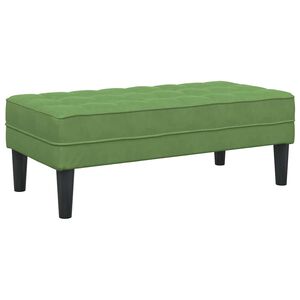 vidaXL banc avec coussin Vert clair 113 x 57 x 39 cm Velours