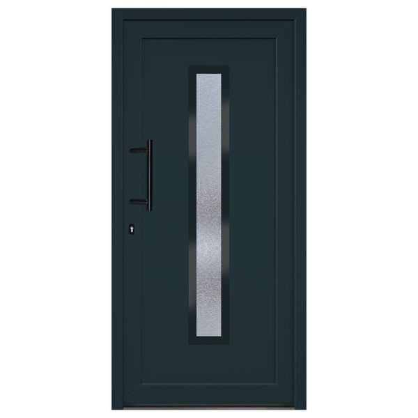 vidaXL Porte d'entr&eacute;e anthracite 98x200 cm PVC