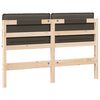vidaXL T&ecirc;te de lit capitonn&eacute;e Gris Naturel et Clair 160 cm Pin massif