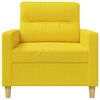 vidaXL Fauteuil Jaune clair 60 cm Tissu