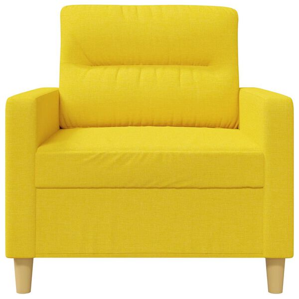 vidaXL Fauteuil Jaune clair 60 cm Tissu