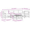 vidaXL Salon de jardin 6 pcs avec coussins bois massif Douglas