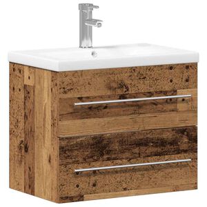 vidaXL Meuble de Lavabo de Salle de Bain avec tiroir 2 pcs Bois Ancien