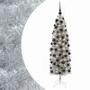 vidaXL Sapin de No&euml;l artificiel &eacute;troit avec boules 180 cm 300 LED