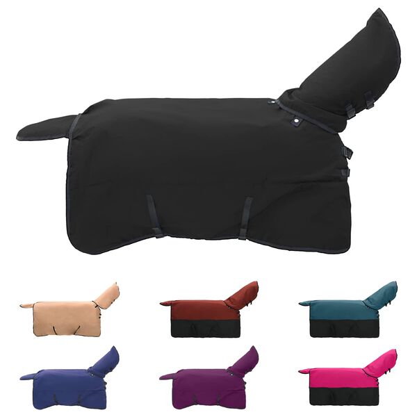 vidaXL Couverture &Eacute;quine Vert fonc&eacute; et noir 95 cm Polyester