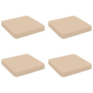 vidaXL Coussins de si&egrave;ge 4 pi&egrave;ces VUGHT 4 pc 100 % polyester Cr&egrave;me