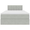 vidaXL Lit de Rangement avec matelas Gris clair 120 x 190 cm Velours