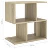 vidaXL Tables de chevet 2pcs chêne sonoma 50x30x51,5cm bois ingénierie