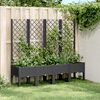 vidaXL Jardini&egrave;re avec treillis noir 160x40x142 cm PP