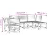 vidaXL Salon de jardin 5 pcs bois massif douglas