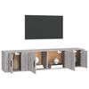 vidaXL Ensemble de meubles TV 3 pcs Sonoma gris Bois d'ing&eacute;nierie