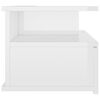 vidaXL Tables de chevet flottantes 2pcs Blanc brillant Bois ingénierie