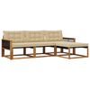 vidaXL Ensemble de canap&eacute;s d'ext&eacute;rieur 4 pc Naturel et Beige