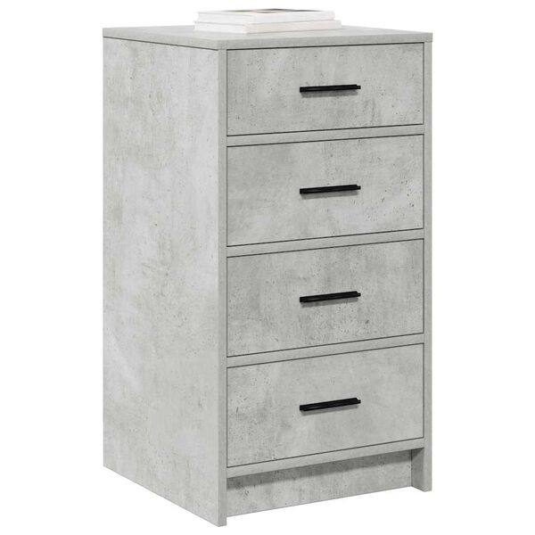 vidaXL Buffet avec tiroir Gris b&eacute;ton 40 x 41 x 75 cm Bois d'ing&eacute;nierie