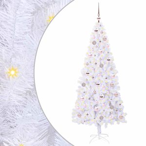vidaXL Sapin de No&euml;l artificiel avec 300 LED Blanc 180 cm PVC et Acier