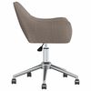 vidaXL Chaise pivotante de salle &agrave; manger Taupe Tissu