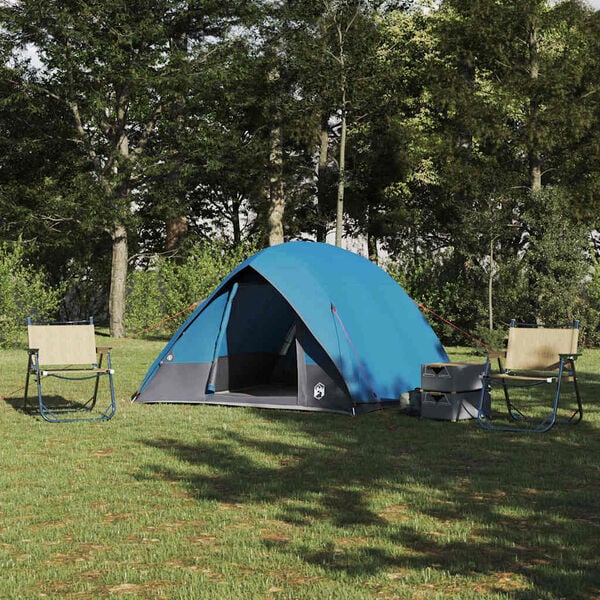 vidaXL Tente de camping avec toit Bleu 275 x 230 x 140 cm taffetas
