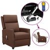 vidaXL Fauteuil de massage Marron Similicuir