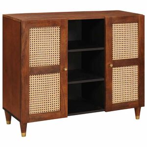 vidaXL Buffet Marron 90 x 33,5 x 75 cm Bois de mangue massif