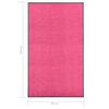 vidaXL Paillasson lavable Rose 90x150 cm
